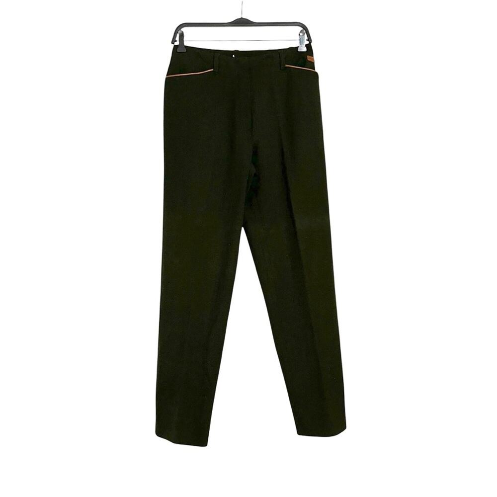 Lauren Ralph Lauren Virgin Wool Dark Green Straight Leg Pants 8